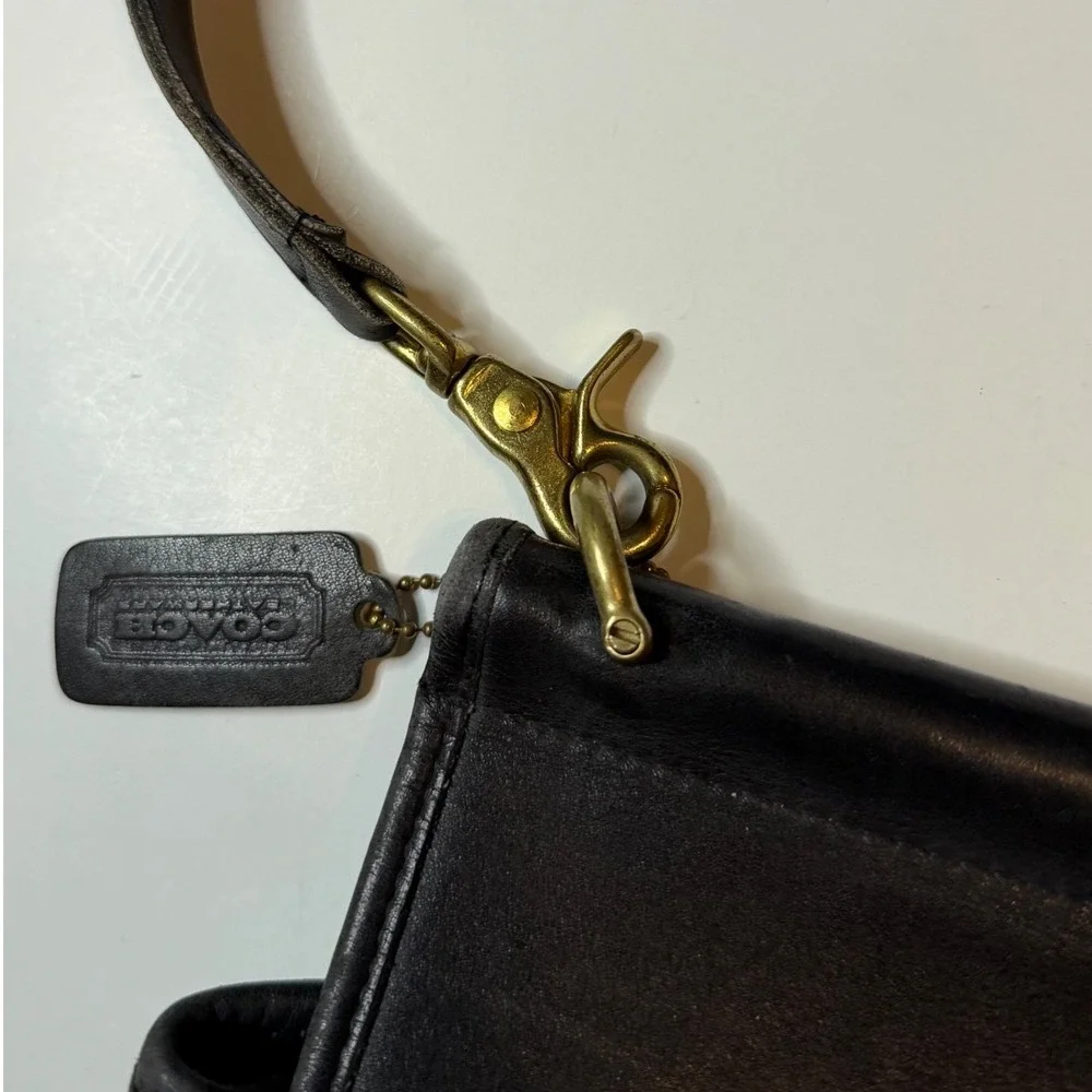 Vintage Coach Beekman Briefcase Black Leather Messenger Bag 041-4133 USA Made